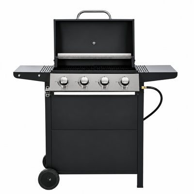 Tidoin 4-Burner Portable Propane Gas Grill – Stainless Steel