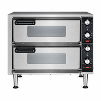Pizza Oven with Independent Double-Deck & 14" Pizza Deck